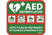 Tablica AED defibrylator