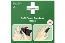 Bandaż piankowy czarny Cederroth Soft Foam Bandage 6 cm x 4,5 m REF 51011021