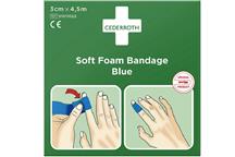 Bandaż piankowy niebieski Cederroth Soft Foam Bandage 3 cm x 4,5 m REF 51011022