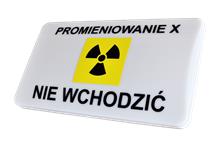 Lampa ostrzegawcza RTG: PROMIENIOWANIE X NIE WCHODZIĆ