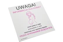 Tabliczka ostrzegawcza dla kobiet w ciąży